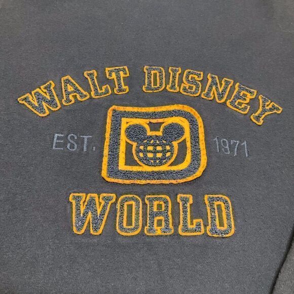 Vintage Disney Parks zip up Hoodie Navy and Yellow, Medium - Picture 4 of 7